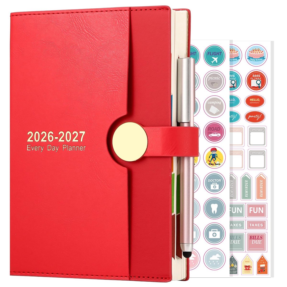 Dailygoods- Dagboek A5 13 maanden - Academisch Dagboek 2026-2027 - Hardcover - Dagelijkse Planner - Volledige pagina per dag - Organiseer je verplichtingen