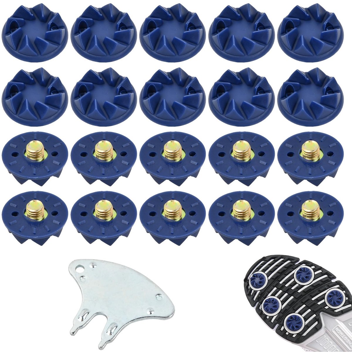 Dailygoods- Golfschoen Spikes - 22 Stuks - Universele Golfschoenplaatjes - Duurzaam TPU - Eenvoudige Vervanging - Comfortabele Grip