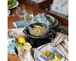 MENASTYL – 3645580 – Traditionele friteuse – 26 cm – glazen deksel