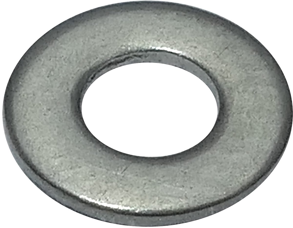 Dailygoods- Platte Schijven Set van 100 - Roestvrij Staal A2 - Buitendiameter 6 mm - Dikte 0,9 mm - Sluitringen - Montage-element
