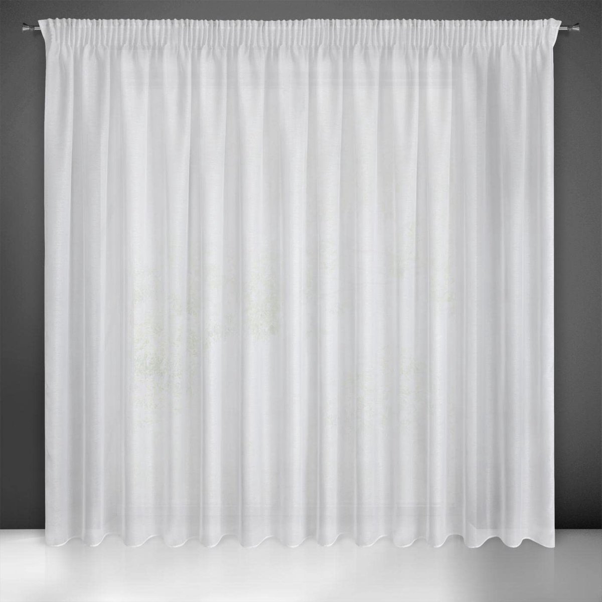Gordijn, doorzichtig, transparant, eenkleurig, met verticale regenstructuur en plooiband, 1 stuk, eenvoudig, licht, modern, chique, klassiek, elegant, woonkamer, slaapkamer, kinderkamer, keuken, loung