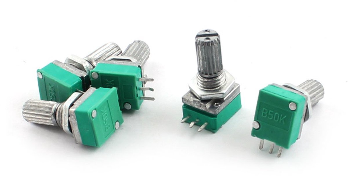 5 Stuks 50K Ohm 3-Pins Linear Rotary Taper Potentiometer