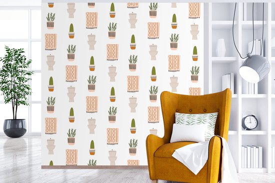 Papier peint - Papiers Papier peint photo Salle de bain - Plantes - Motif - Largeur 280 cm x Hauteur 280 cm