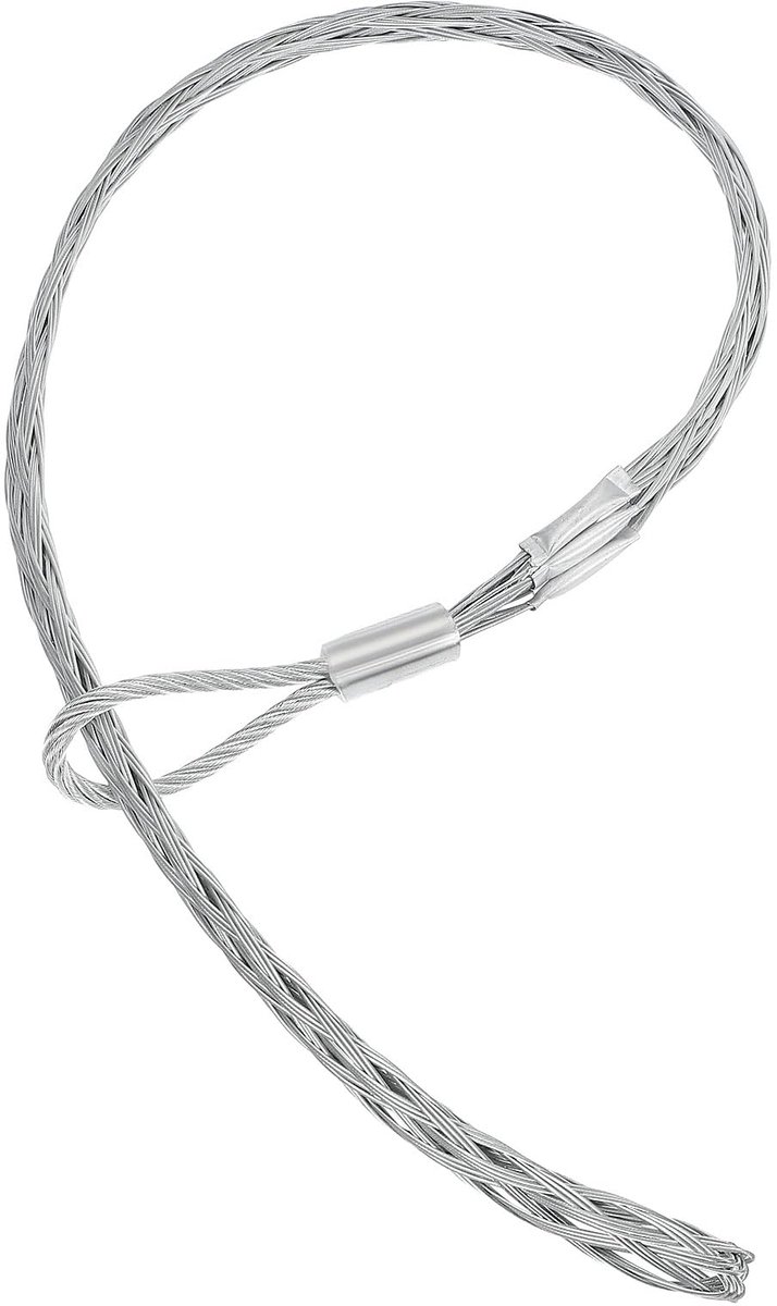 30-50 mm kabeltrek-draadsokken 51,18" lange treksokken net verzinkt staaldraad trekgreep net trekker sokken grip-gereedschap voor elastische draadkabel, nominale belasting 2000 kg