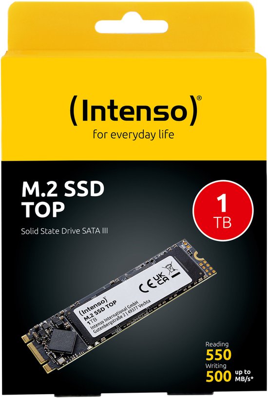 Intenso top performance | 1tb | m. 2 2280 sata iii | 3d nand | do 550/500 mb/s | ssd disk 2 Embalaža intenso top performance 1tb m. 2 sata iii ssd