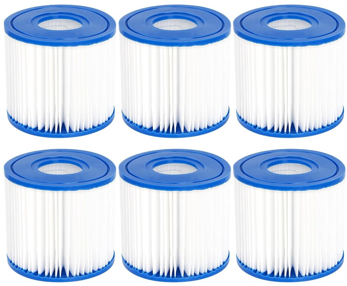 Dailygoods- Filter Type D - 6 Stuks - Compatibel met Summer Waves - Hot Tub - Intex D Type - Efficiënt voor Schoon Water - Zwembadfilter