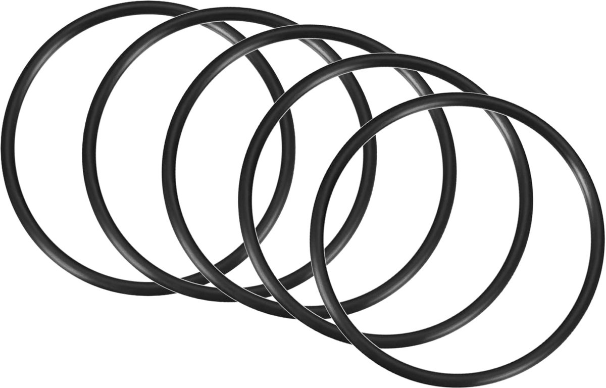 5 stuks nitrilrubber O nitrilringafdichting, 90 mm x 82 mm x 4 mm, voor waterkraan, loodgieter, reparatie, afdichting, zwart