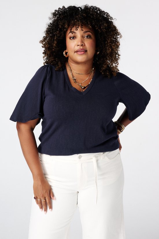 MS Mode T-shirt T-shirt met v-hals