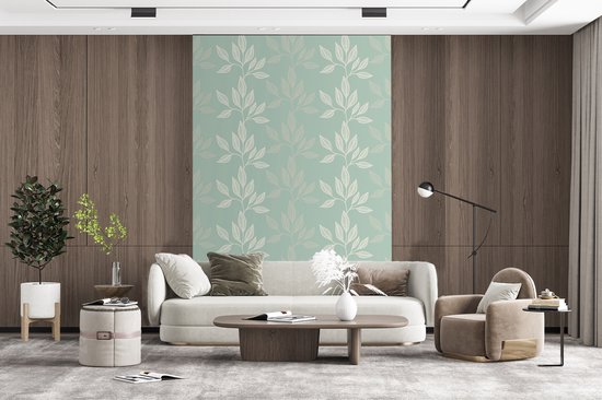 Motif à rayures verticales de feuilles 155x240 cm