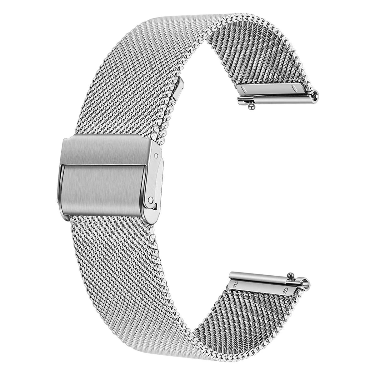 Dailygoods - Quick release-horlogebandje van geweven metaalgaas voor smartwatches en Seiko-horloges