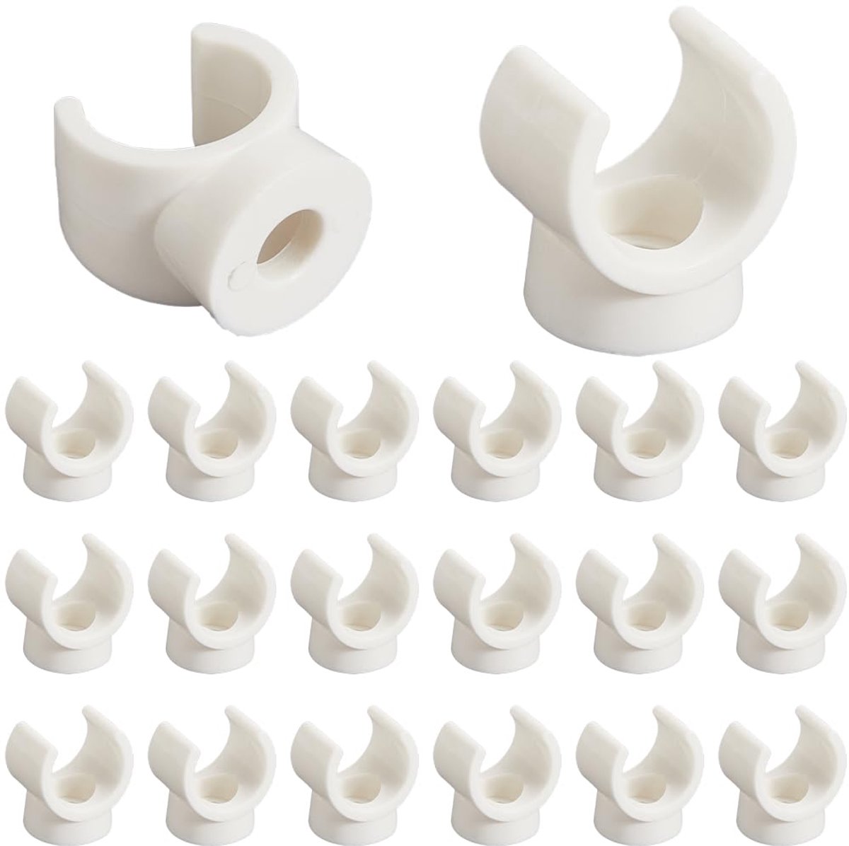 Clips Buisklemmen PVC Waterpijp Houder Witte Kunststof U-vormige Haak Ondersteuning Bevestiger Buisklemmen voor Veilig Bevestigingsgereedschap