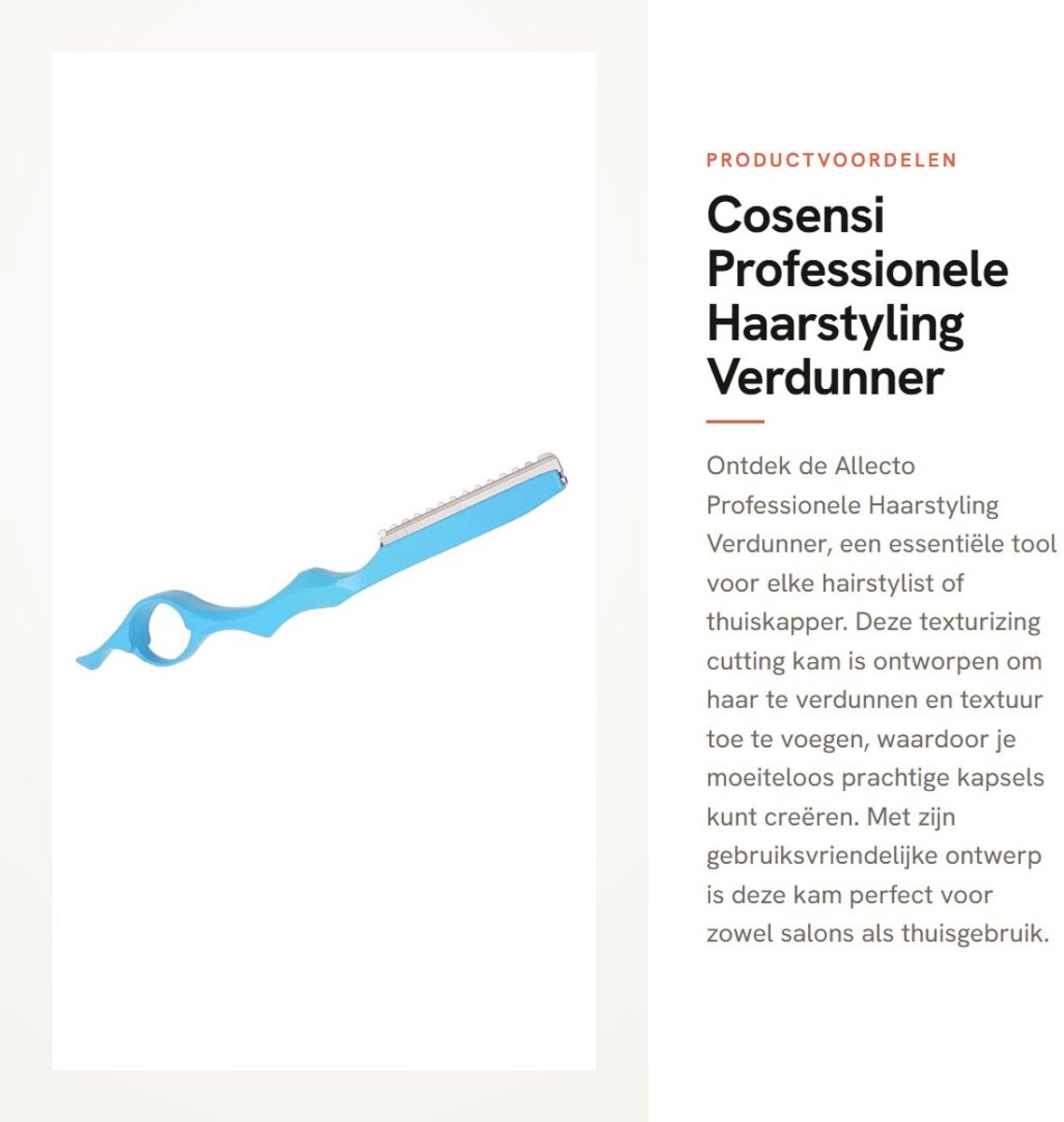 Dailygoods- Haardunnerkam Professionele Haarstyling - Haarkam Heren - Haarkammetjes Zijkam - Haarkam Mannen - Haarkammetjes Opsteekkammetjes - Geschikt voor Salon en Thuisgebruik