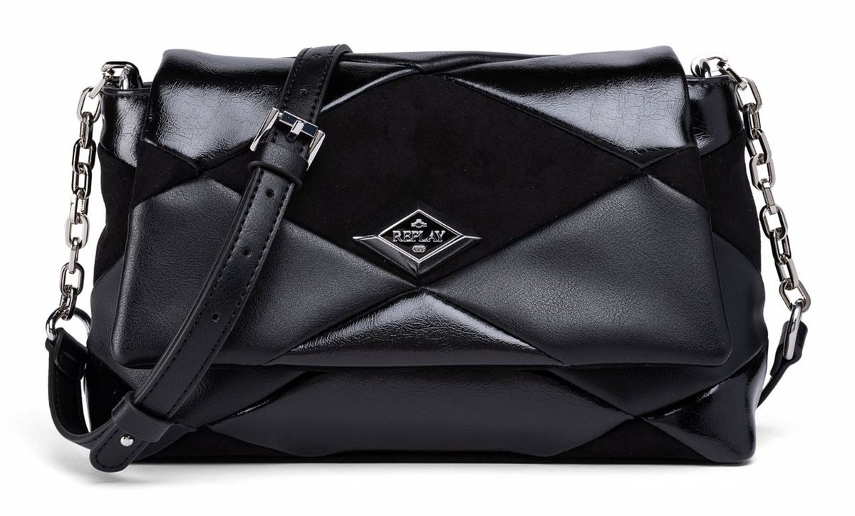 REPLAY schoudertas Crossbody Bag Black zwart