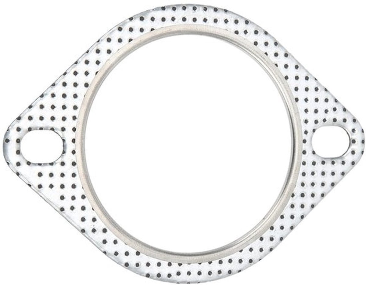 Uitlaatpijpverbinding 2-gaats - Universele Afdichting 3 Inch - Temperatuurbestendig - Geperforeerd Staal - Robuuste Flensafdichting - Uitlaatafdichting