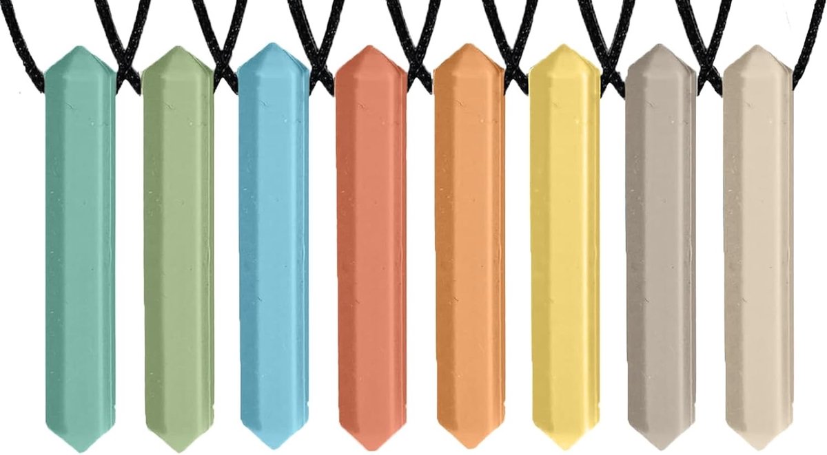 Bijtketting - Rustgevende Kleuren - Siliconen Sensorische Kauwketting - Voor Kinderen en Volwassenen met Kauwbehoefte