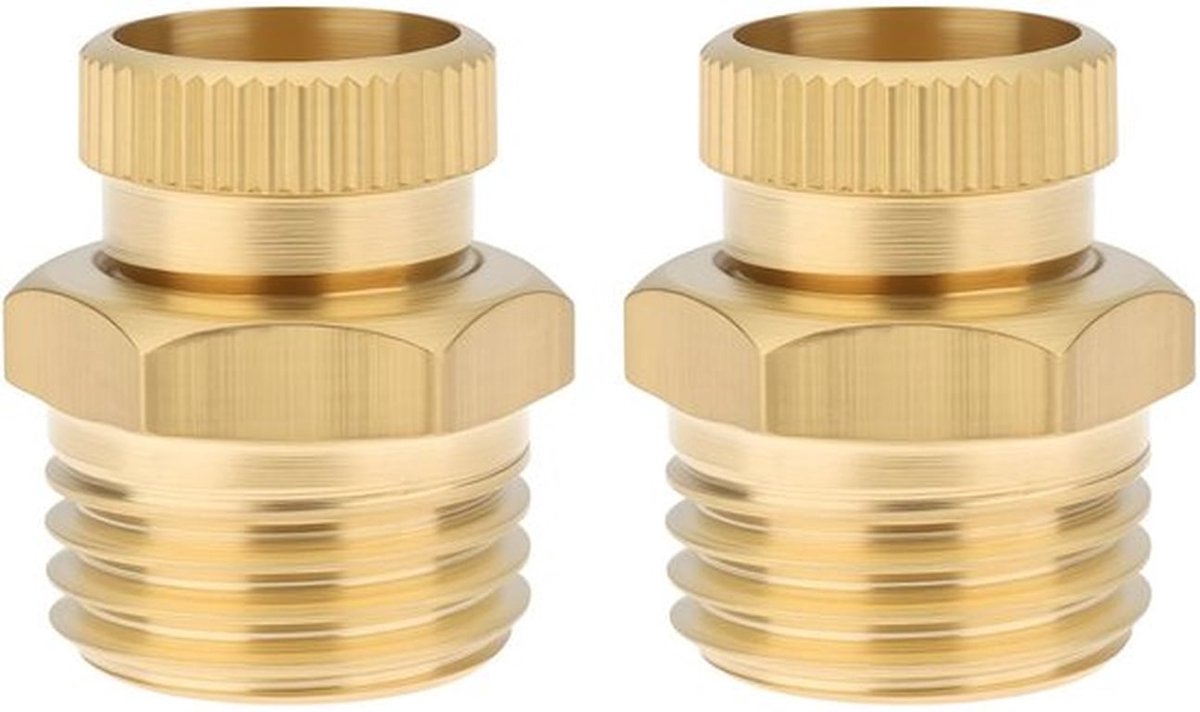 Afvoerklep 2 Stuks - PT1/4" Buitendraad - Messing - 12,5 mm Draad - Corrosiebestendig - Voor Luchtcompressoren - Afvoerventiel