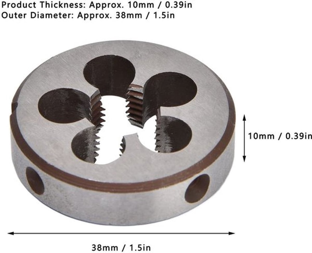 Draadsnijgereedschap G 1/4 Gelegeerd Staal - Accessoiregereedschap - 5 Spaangaten - Nauwkeurig - Hoogwaardige Kwaliteit - Verbeterde Efficiëntie - Draadmatrijs