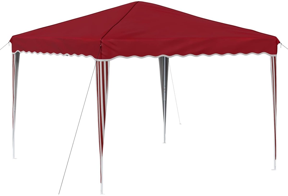 Solidchoice - Pop-up Partytent Bordeauxrood 288 x 288 x 245 cm