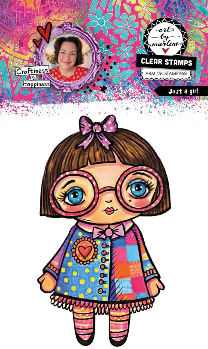 Clear stamp just a girl - ABM collection nr. 968