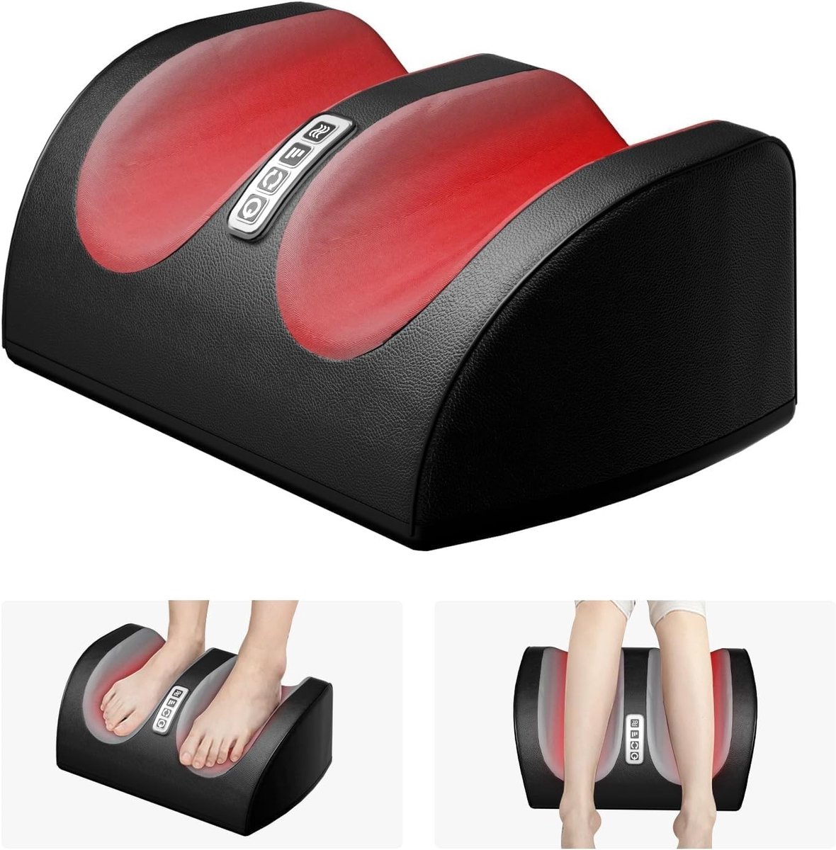 Voetmassageapparaat - Zwart - Shiatsu met Verwarming - Voor Ontspanning van Voeten en Kuiten