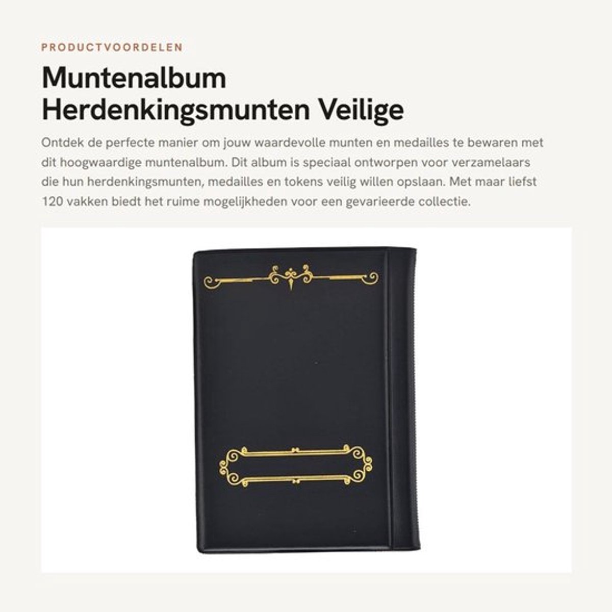 Muntenalbum Waterdicht - 120 Vakken - Munthouder - Munten Verzamelmap - Anti-slip Ontwerp - Duurzaam Materiaal - Muntenverzamelboek