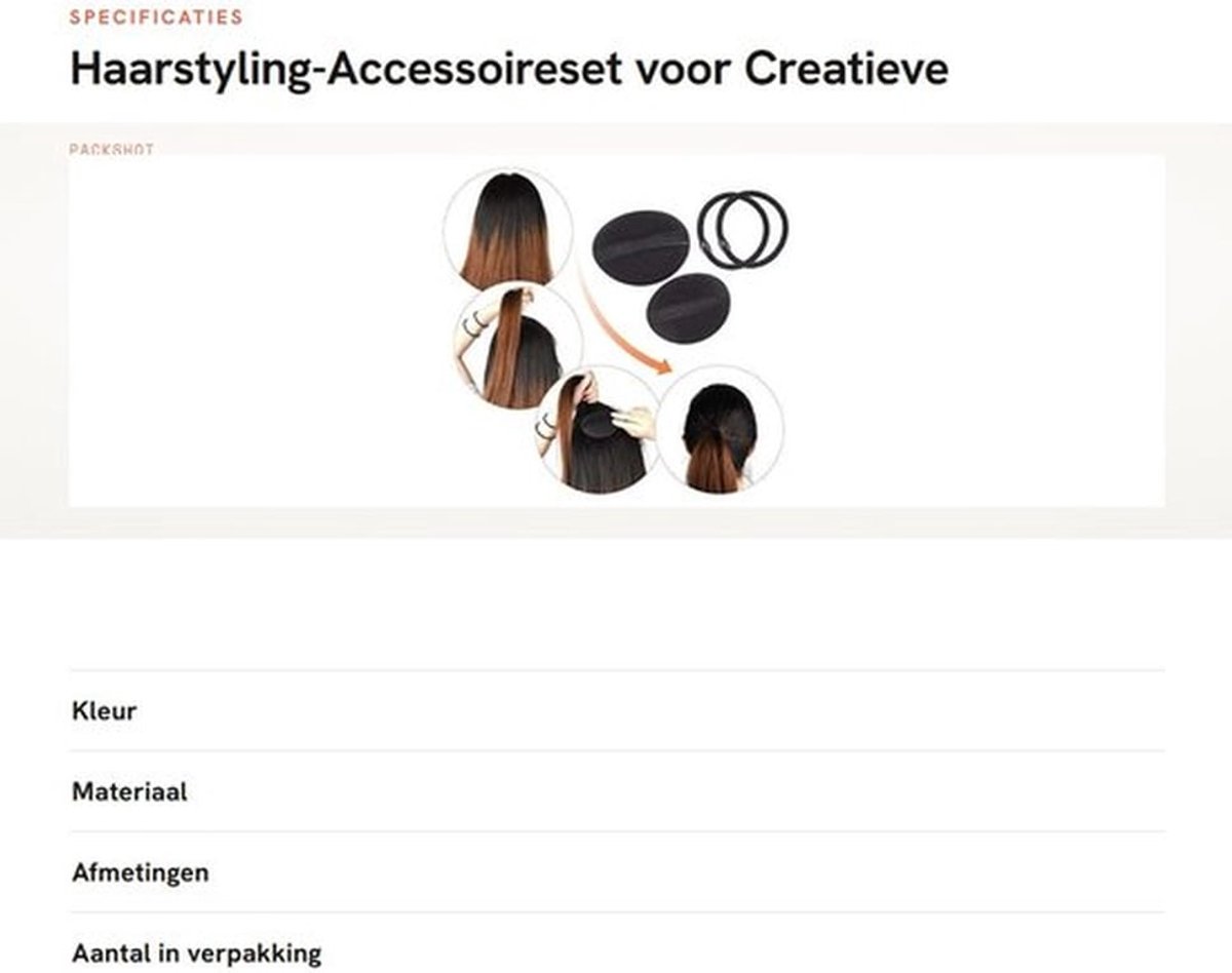 Haarstylingaccessoireset - Knotmaker - Haarvlechtgereedschap - Stylinggereedschapset - Haaraccessoires - Duurzaam materiaal