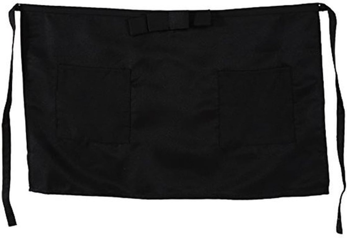Schort Korte Halve Lengte - Unisex - Met Zakken - Oliebestendig - Comfortabel - 100% Polyester - Keukenschort