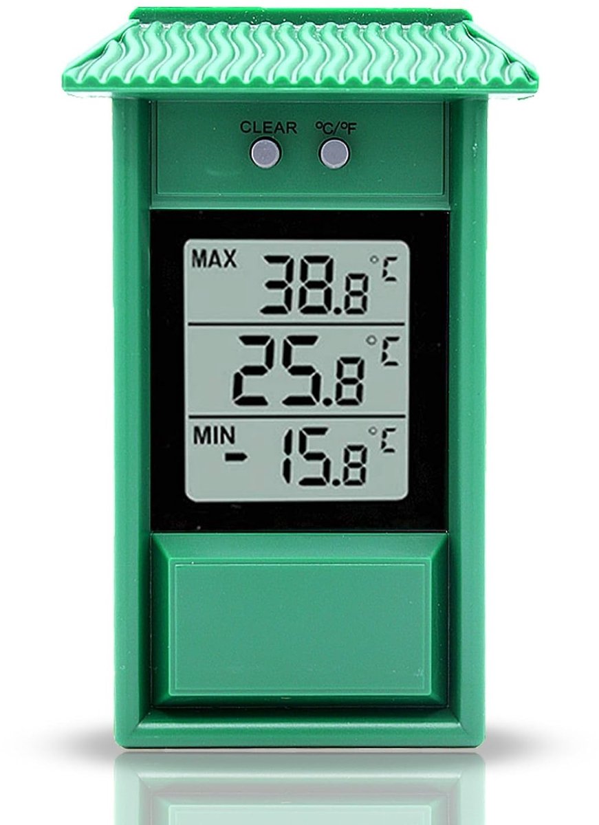 Wifi-thermometer - Zwart - 13,2 x 8,1 x 3 cm - ABS Kunststof Kamerthermometer met Min/Max Geheugen - Voor Binnen en Buiten