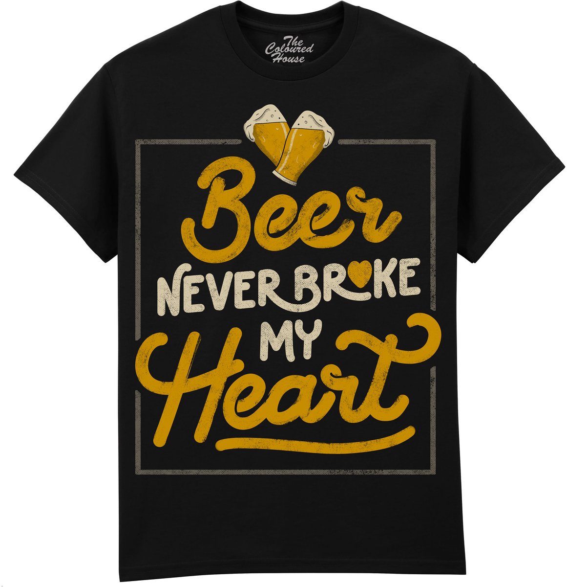 Bier Beer Never Broke My Heart The Coloured House T-shirt M