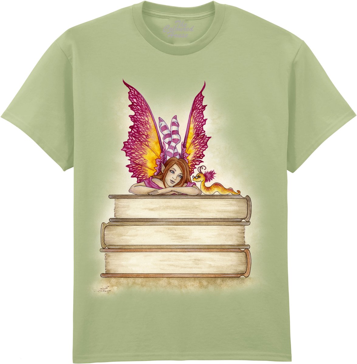 Pink Bookworm The Coloured House T-shirt L