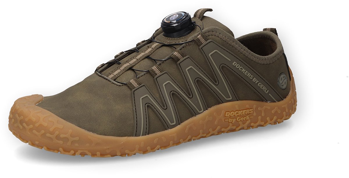 Dockers by Gerli Heren Barefootschoenen Snelsluiting Uitneembaar Voetbed Khaki