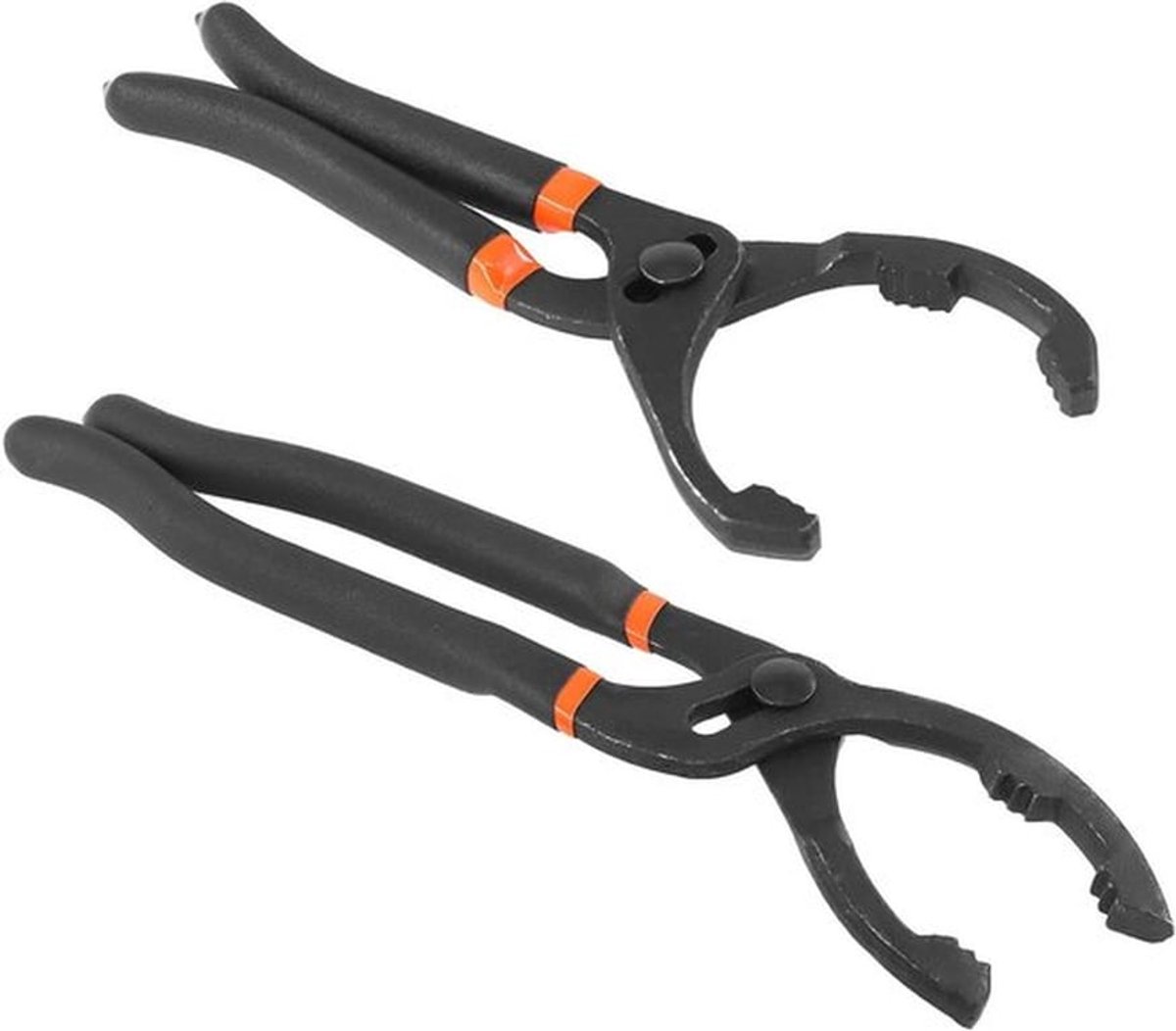 Set van 2 verstelbare oliefilter sleutels van 10 en 12 inch voor auto, motor en vrachtwagen gebruik