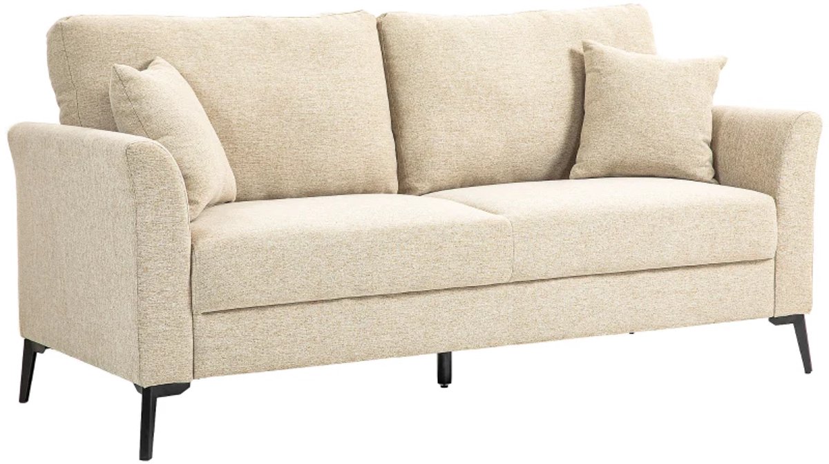2-Zitsbanken - Linnenlook - Dikke Vulling - Draagvermogen tot 360 kg - 179 x 80 x 89 cm - Beige