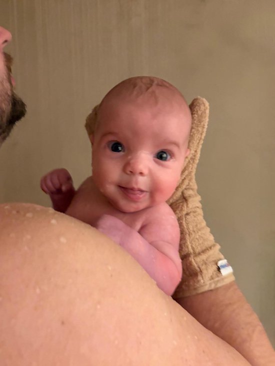 MamaLoes Badstof Zand Lange Baby Washand — afbeelding 2