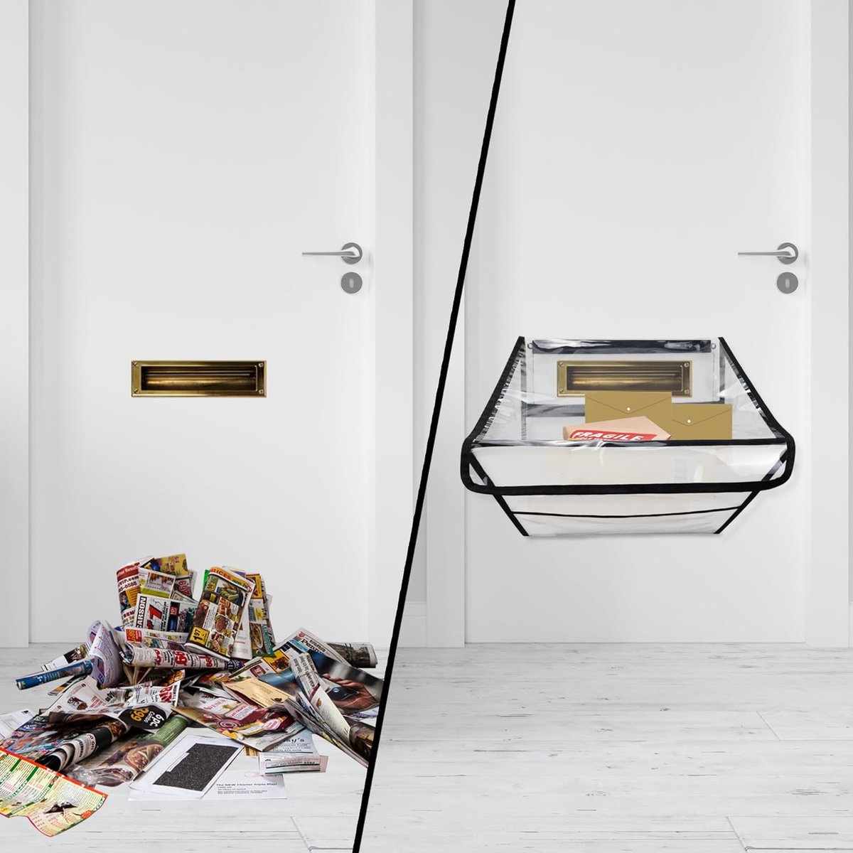 Brievenbus Catcher - Post Opvanger - Post Ontvangen - Eenvoudig te Installeren - 40x40cm - Transparant