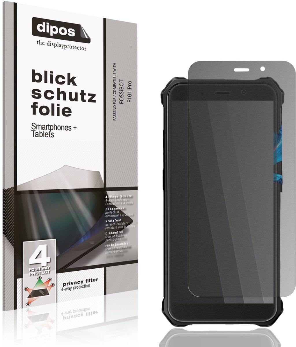 dipos – Matte Privacy Screenprotector geschikt voor FOSSiBOT F101 Pro | Anti-Spy Beschermfolie