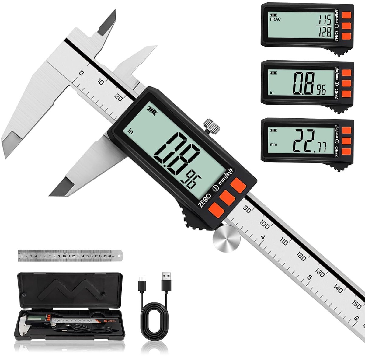 HARDELL caliper digital 150mm charging - ShopVlot