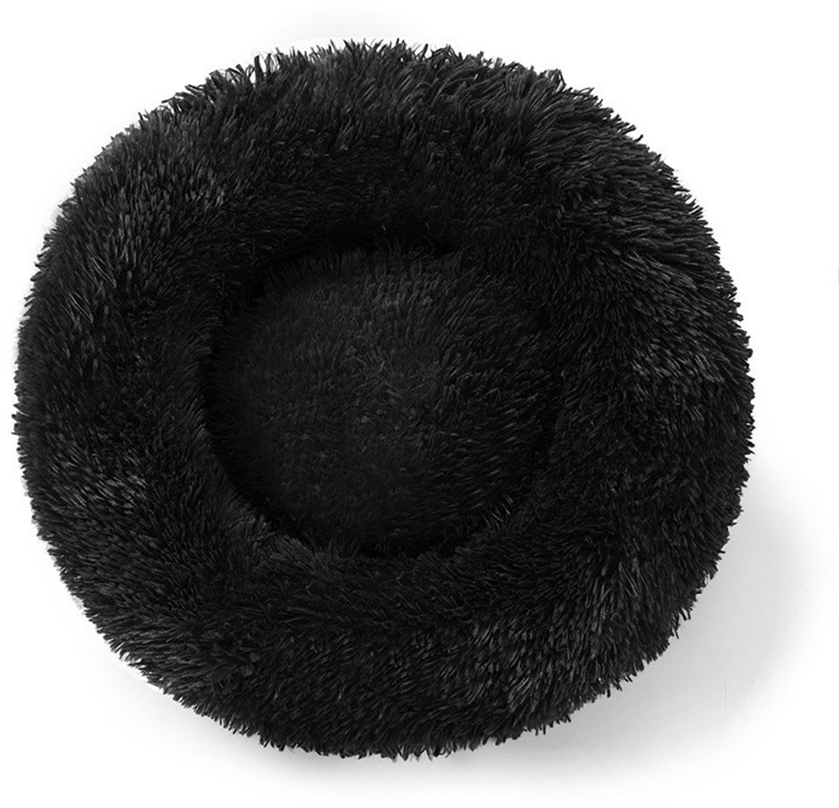 Oneay Kattenmand 40 cm – Zacht Rond Donut Kattenbed voor Binnen – Warm en Comfortabel Kattenkussen voor Katten, Kittens en Konijnen tot 5 kg - Zwart