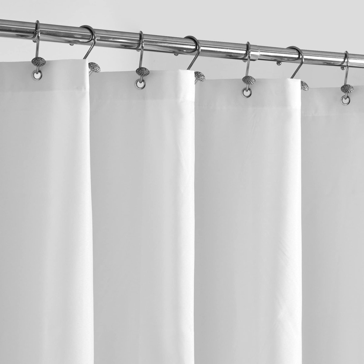 SnelShoppen - ALYVIA SPRING Douchegordijn Voering Waterdicht 152 x 182 cm - Zacht en Lichtgewicht Kraamformaat met Magneten - Machinewasbaar Wit