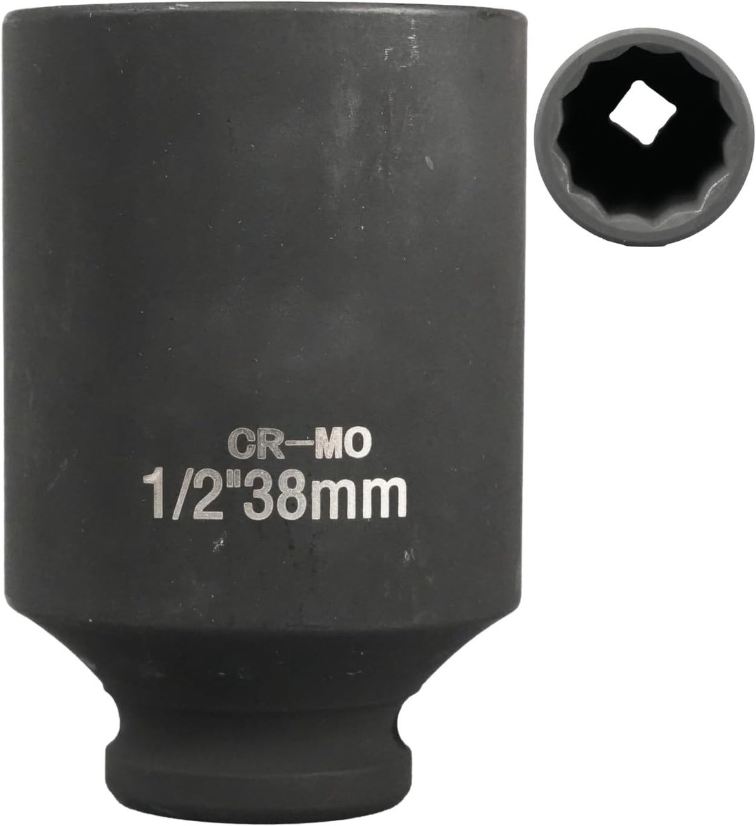 Robuuste 38mm 1/2 inch 12-punts steeksleutel, impact socket van chroom-molybdeen staal voor professioneel gebruik
