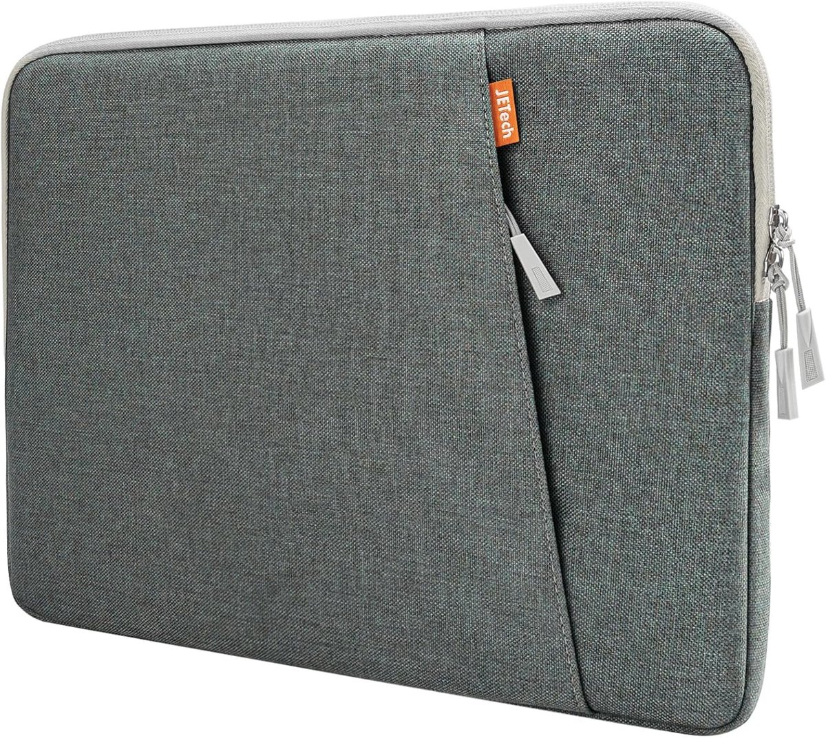 SnelShoppen - Laptoptas hoes voor 13-14 inch MacBook Neo, Air/Pro (M1-M5) 2020-2026, waterdichte laptophoes met accessoirevak, grijs, zacht binnenmate