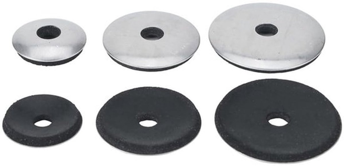 Onderlegschijven met afdichting - 50 stuks - 10 x 38 mm - RVS, EPDM rubber, neopreen afdichtschijven voor bevestiging en isolatie