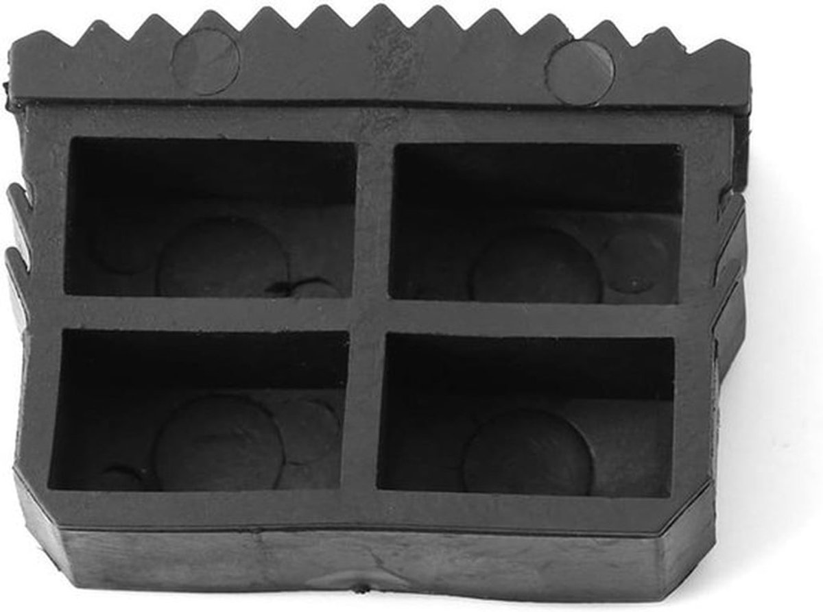Rubberen antislip laddervoeten - 2 stuks - zwart - vervangende opstap voor aluminium ladder - 60 x 23 mm