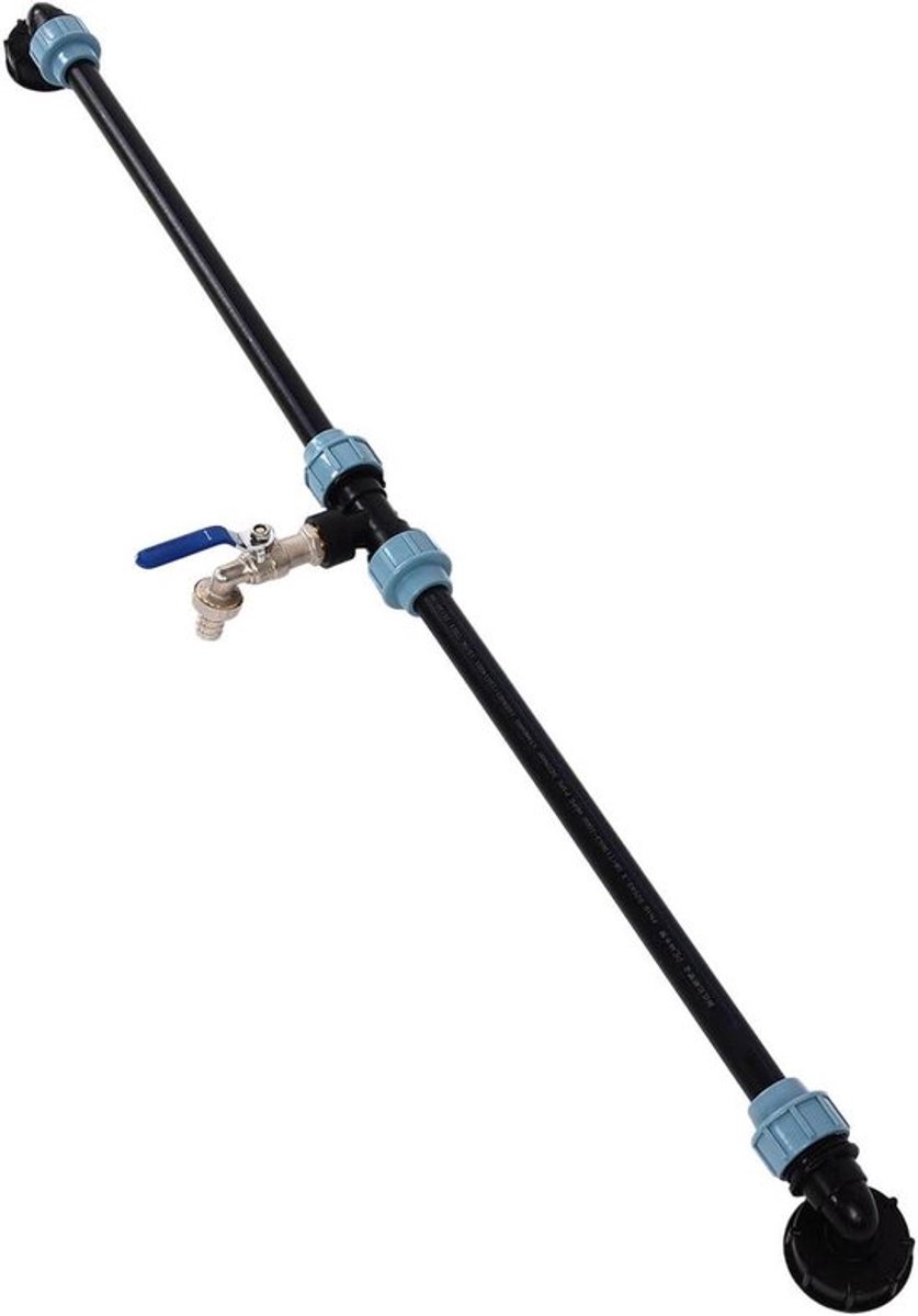 Elleboogadapter voor IBC-tankuitloop, Zwanenhals Uitlaatconnector, 60 mm Inlaatdiameter