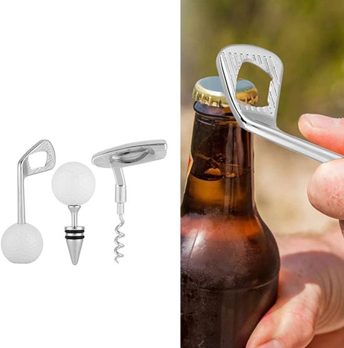 Set van Golfvormige Flessenopeners en Kurkentrekker voor Rode Wijn, Bier en Feestjes - Perfecte Keukenaccessoires en Cadeau voor Bar en Bruiloft