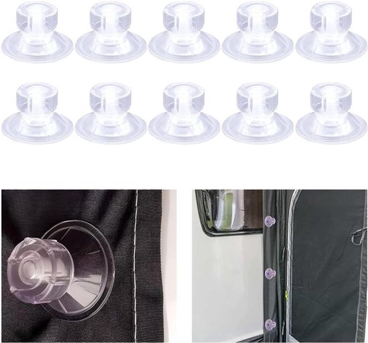 10 stuks zuignappen met hoge grip voor caravanvoortenten en campers - multifunctioneel en handig - voor boot en zijdakbevestiging