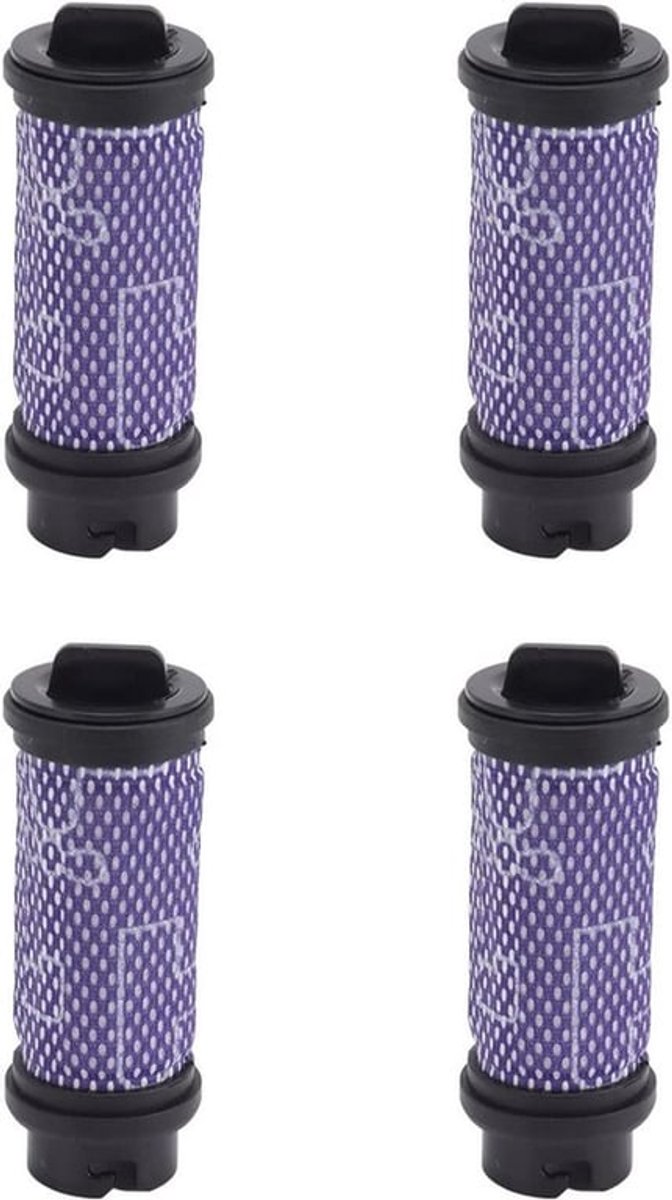 Wasbare en herbruikbare stofzuigerfilters voor stofzuiger S600 S6P S6 - 4 stuks (paars) - Sterke adsorptie