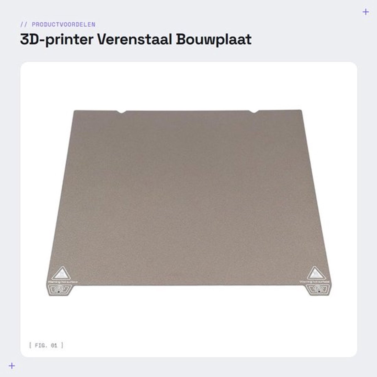 Bouwplaat Dubbelzijdig Printbed - Flexibel Blad - PEI/PEO Coating - 310 X 315 Mm - Hoge Hechting - Schokbestendig