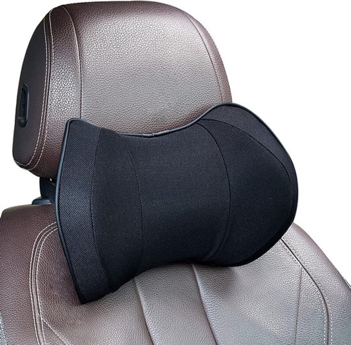 Comfortabel Hoofdkussen voor Auto - Ergonomisch Neksteun Kussen met Geheugenfoam, Ademend en Zwart voor Optimale Ondersteuning tijdens het Rijden