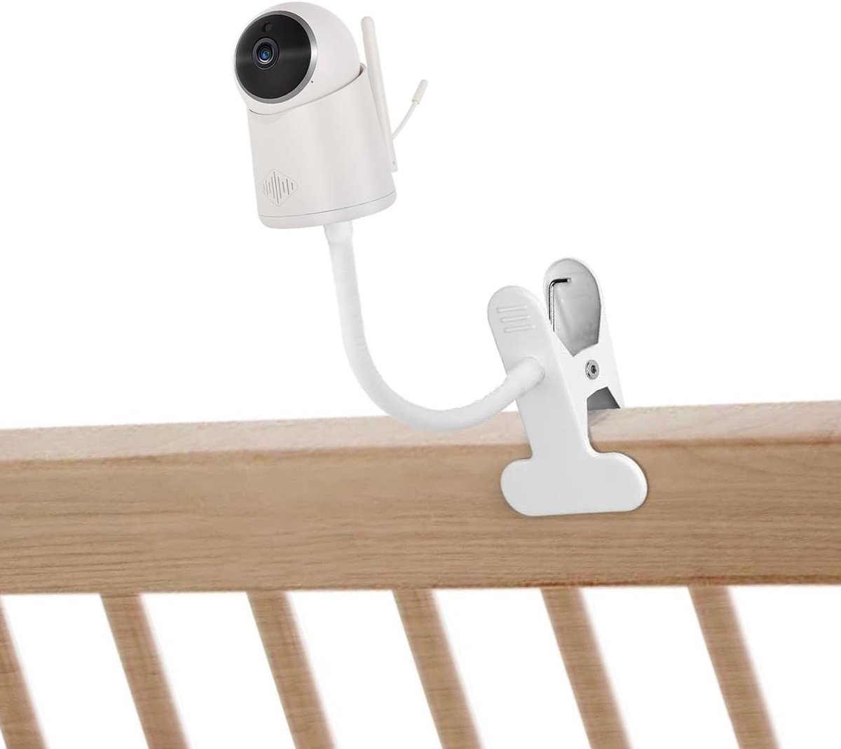 Babyfoon Flexibele Arm - Camera Houder - Babykamer Overzicht - Gereedschapsloze Installatie - 7.1 Inch - Wit